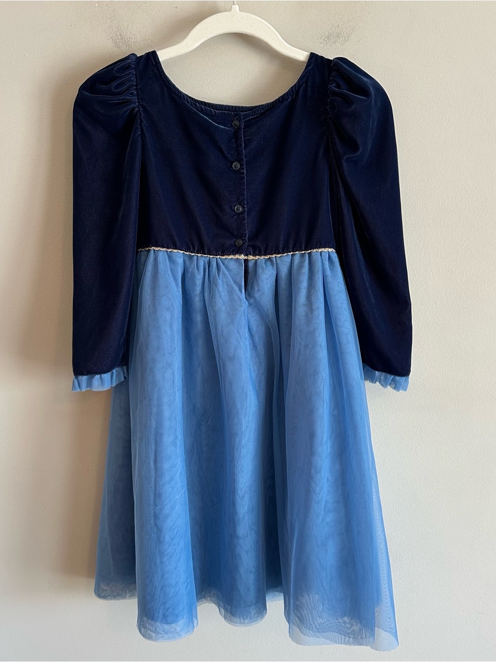 Disney Janie And Jack Girls Frozen Velvet Tulle Dress Anna Elsa Princess - Picture 4 of 13